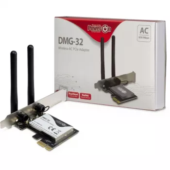 Inter-Tech DMG-32 - Interno - Inalámbrico - PCI Express - Wi-Fi - 650 Mbit/s - negro - plateado (88888148)
