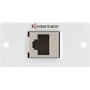 Kindermann Konnect 50 alu - Faceplate modular snap-in - GG45 (7444000424)