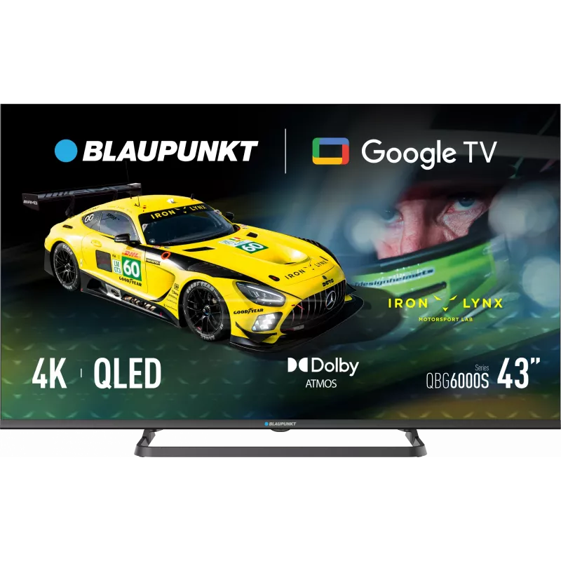 Blaupunkt TV QLED | 43QBG6000S | 43 | Smart TV | Google TV | negro