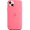 Funda de silicona Apple MWNE3ZM/A para iPhone 15 Plus con MagSafe, rosa