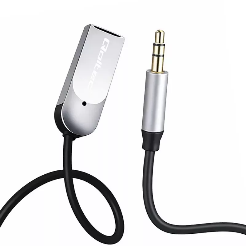 Adaptador receptor de audio inalámbrico QOLTEC HiFi BT6.0 2xRC – receptor de audio Bluetooth para altavoces y radio de coche