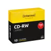 CD-RW regrabable INTENSO 700 MB / 80 min, 12x, pack de 10, 120 mm (Slimcase)