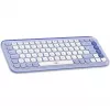 Logitech POP Icon Combo - Conjunto teclado y ratón - inalámbrico - Bluetooth LE - QWERTY - US International - lila, Off-White (920-013078)