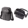 Bolso bandolera LIGHTPAK EPSILON poliéster gris con correa de hombro ajustable