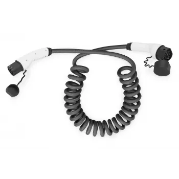 Cable de carga EV en espiral Digitus 10 m Type 2 a Type 2 32 A 240 V