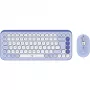 Logitech POP Icon Combo - Conjunto teclado y ratón - inalámbrico - Bluetooth LE - QWERTY - US International - lila, Off-White (920-013078)