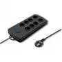 Protector de sobretensión Qoltec 50161 negro 8 tomas AC 230 V