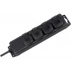 Base de enchufe de alargador Brennenstuhl IP44 4 tomas negro 2,0 m H07RN-F 3G1,5 - Alargador - AC 230 V - Tomas de salida: 4 - 2 m (1159960)