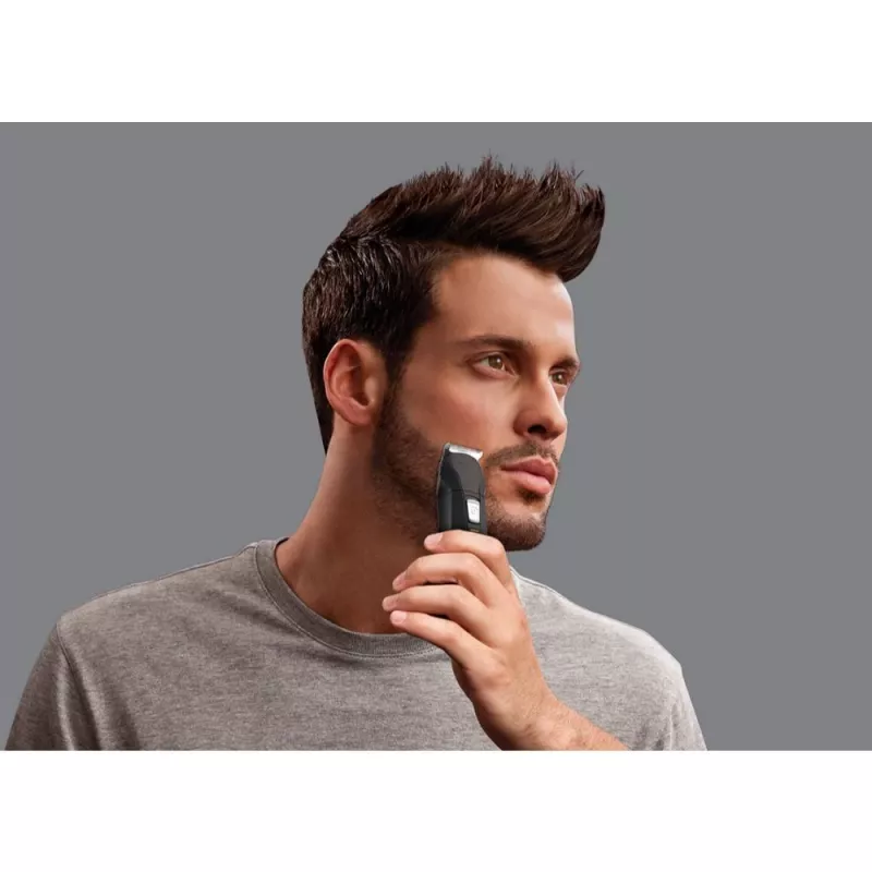Remington PG6030 Edge kit de cuidado personal, cuchillas con revestimiento de titanio, 7 posiciones de longitud, batería, para barba/cabeza/nariz/orejas, negro