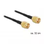 Cable coaxial DeLOCK 88475 0,32 m RP-SMA dorado negro