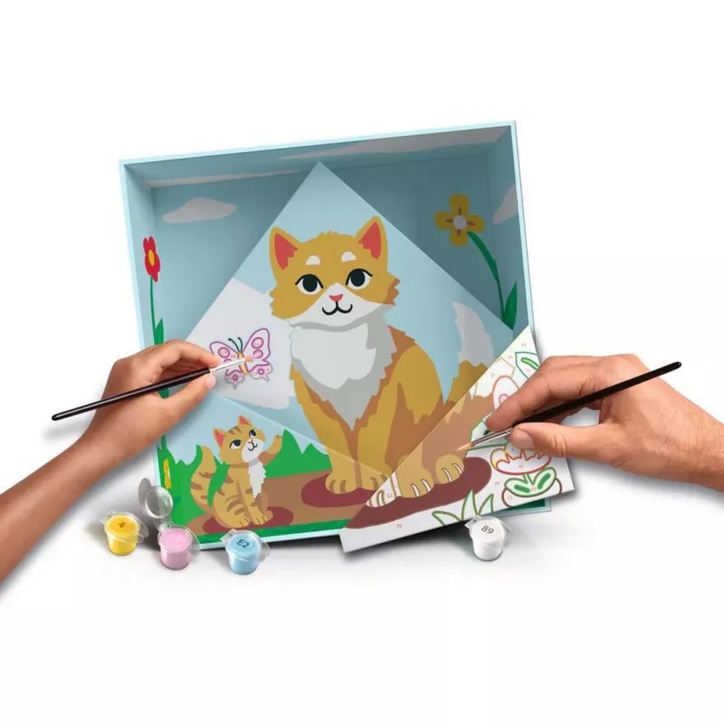 Set de pintura Ravensburger CreArt Do it together — modelo gatos, set de pintura conjunto