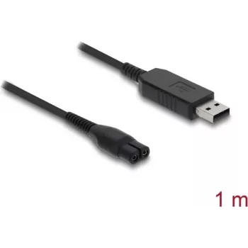 DELOCK Cable de carga USB para maquinilla eléctrica 4,3 V compatible con Philips OneBlade 360 Face + Body
