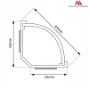 Maclean MCTV-575 cubrecables de suelo, 1,5 m, 43 x 23 mm, altura 23–32 mm, blanco, con cinta adhesiva