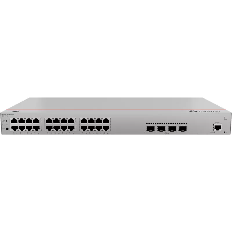 Switch HUAWEI S220-24P4X — 24 x Gigabit (10/100/1000) RJ-45, 4 x SFP+, PoE, 1U gris