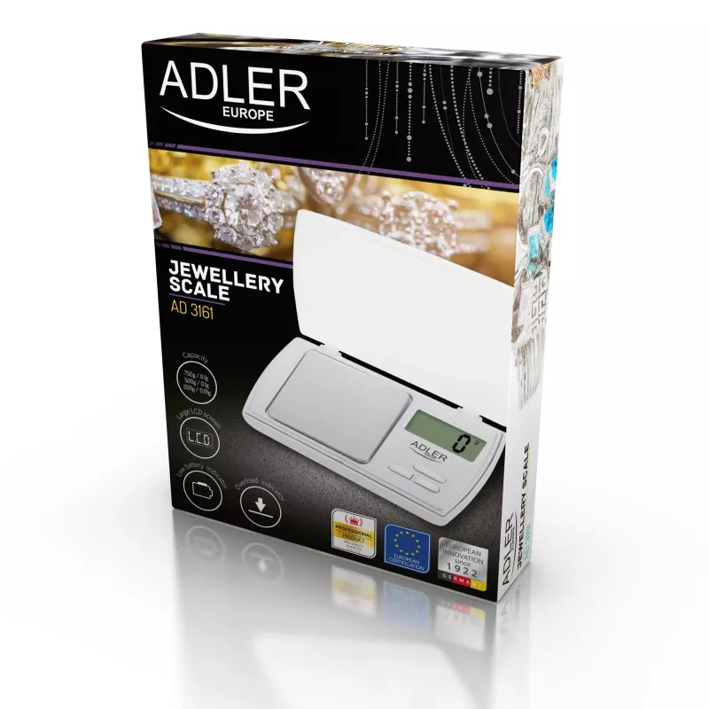 Báscula de cocina Adler AD 3161 Blanca Rectangular Báscula electrónica