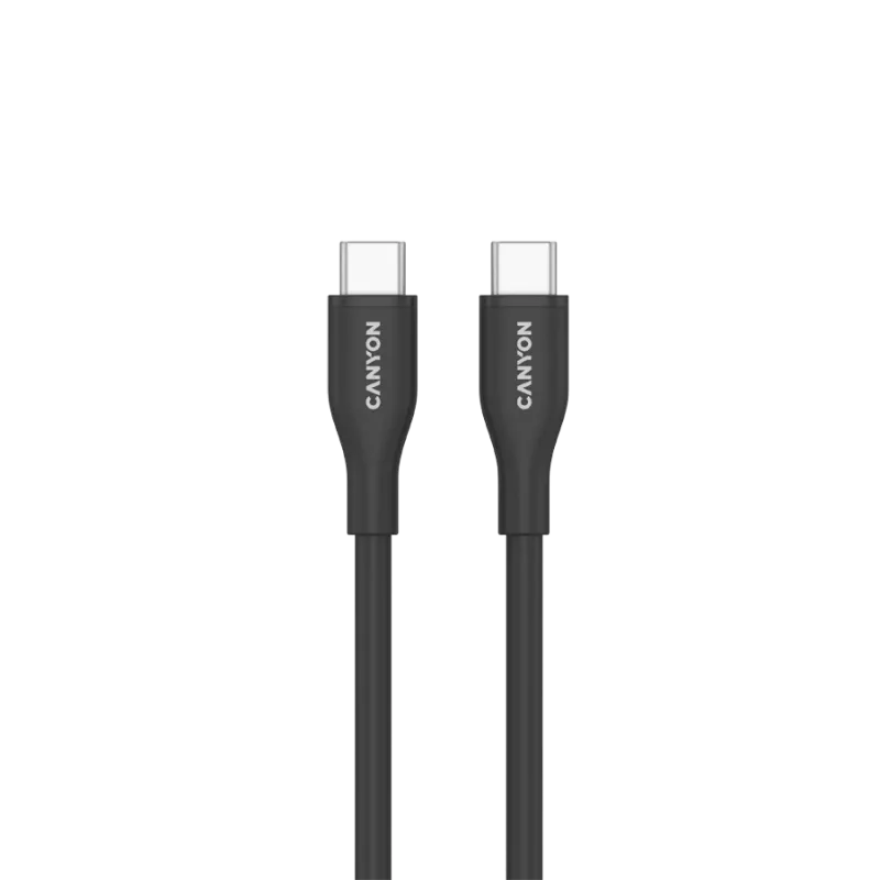 Cable CANYON CC60SC10 C-C 60W 1m silicona negro