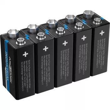 Ansmann 1505-0002 - Pila de un solo uso - Litio - 9 V - 5 uds. - Negro - -40 - 60 °C