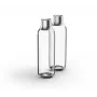 Botella de carbonatación BRITA 118426 – botella de vidrio de 1 L con tapa de acero inoxidable, 287 mm de altura, pack de 2