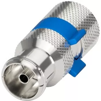 Toma IEC/Koax de instalación fácil (plata/azul, 6,5 - 8,0 mm)