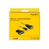 Adaptador DeLOCK USB 2.0 Type-A a serie RS-232 D-Sub 9 + D-Sub 25