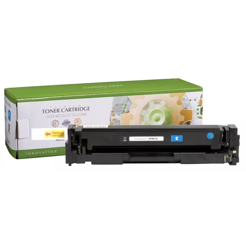 Compatible Static Control Hewlett-Packard CF401A / Canon CRG 045 cian, 1400 páginas