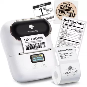 Impresora de etiquetas mini Extralink | mini impresora | blanca