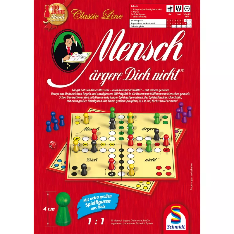 Classic Line: Ludo en lata metálica, juego de mesa