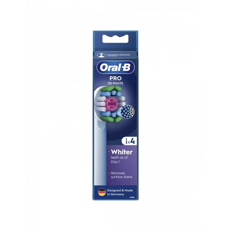 Oral-B EB18-4 3D White cabezales de cepillo de repuesto, 4 uds.