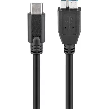 Wentronic goobay - Cable USB - Micro-USB Type-B (conector macho) a USB-C (conector macho) - USB 3.1 - 60 cm - conector C reversible (67995)