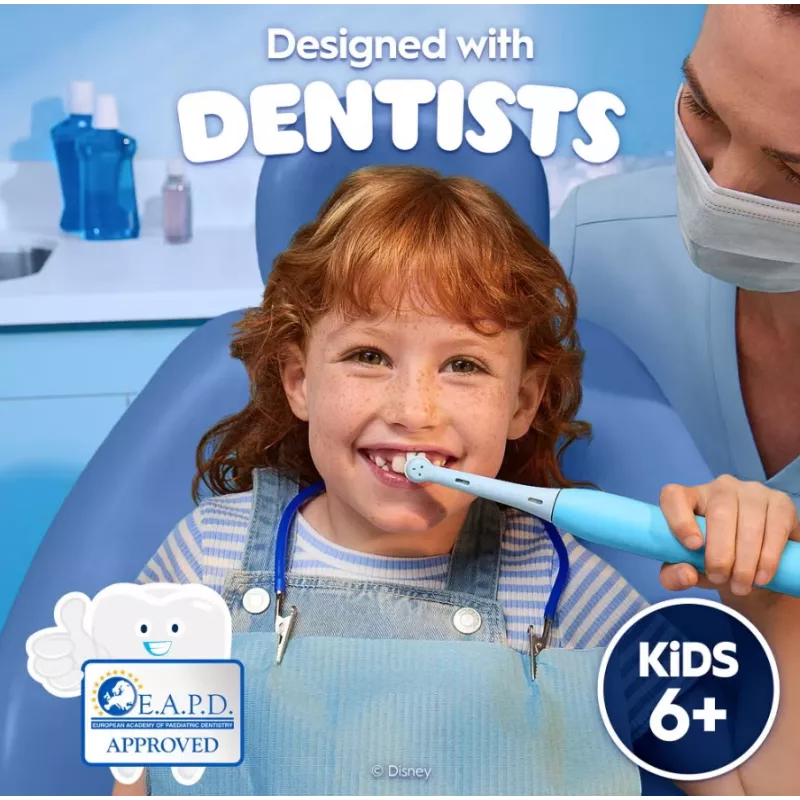 Cepillo de dientes eléctrico Oral-B con estuche de viaje, 6Y+ | iO Kids Disney Stitch | Recargable | Para niños | Número de cabezales incluidos 1 | Número de modos de cepillado 3