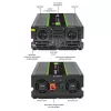 Qoltec Monolith Adaptador/convertidor de corriente para coche 4000 W Negro
