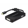 DeLOCK Mini DisplayPort 1.2 a VGA HDMI DVI Audio 4K pasivo negro