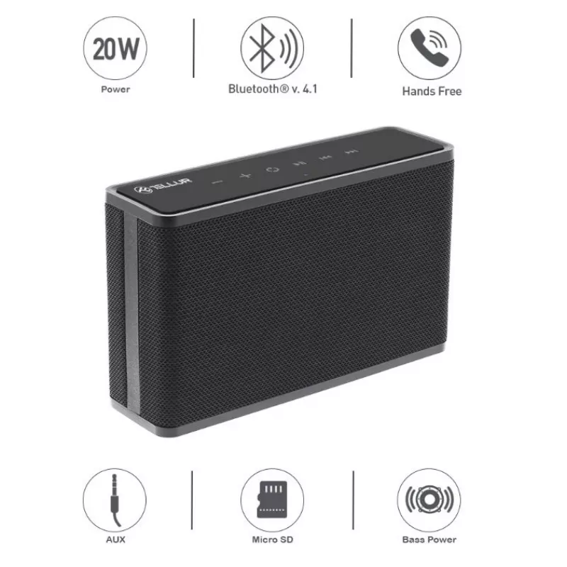 Altavoz portátil Tellur Altavoz Bluetooth Apollo negro