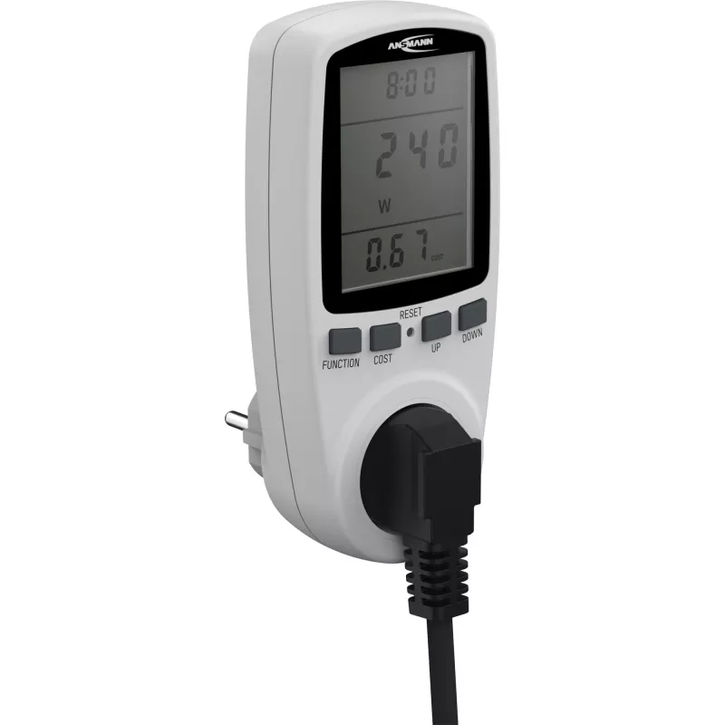 Medidor de consumo eléctrico ANSMANN APM2 120-0007 con pantalla LCD