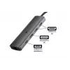 Alcasa HUB-C001A hub de interfaz USB Type-C 5000 Mbit/s antracita
