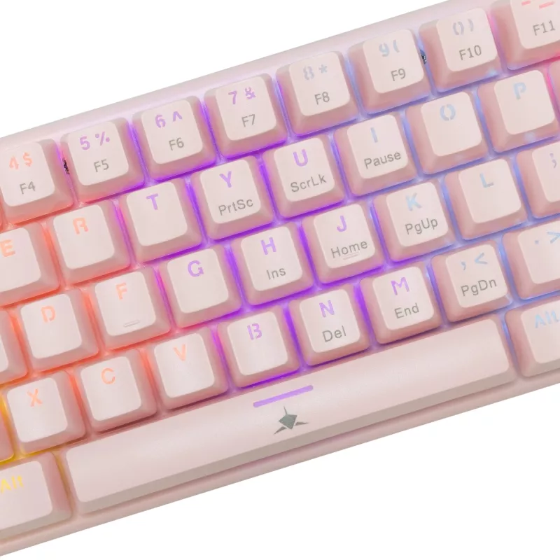 Teclado mecánico gaming White Shark Wakizashi GK-002421V2 rosa US-Blue-Layout