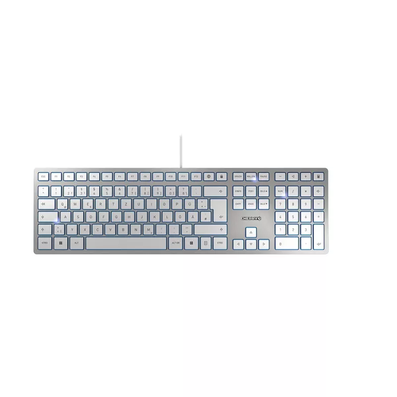 Teclado CHERRY KC 6000 slim universal USB QWERTZ alemán plateado