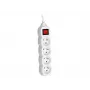 PowerWatch 3 m (4 tomas) blanco con interruptor