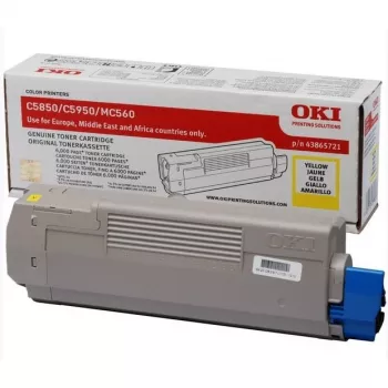 Tóner OKI 43865721 hasta 6000 páginas amarillo