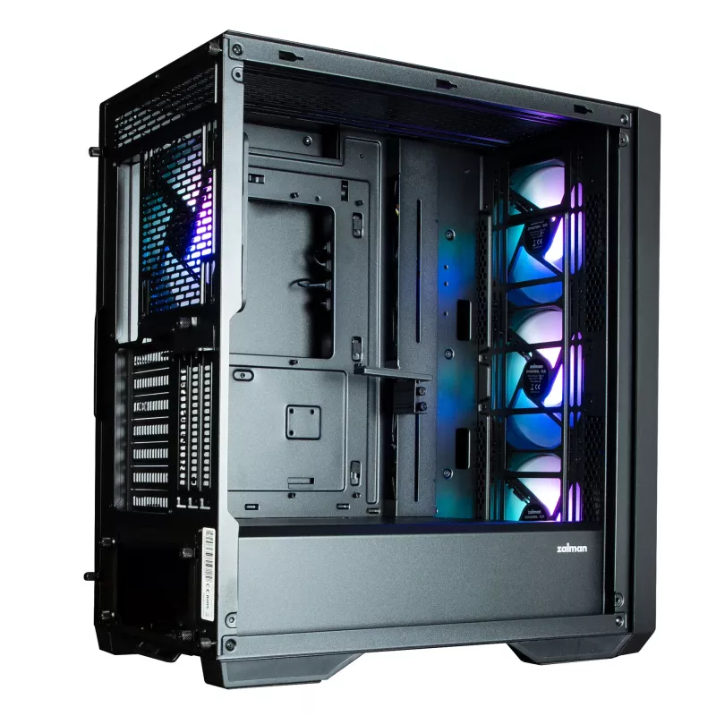 Zalman Z9 Iceberg MS negro caja de PC ATX mid tower con 4 ventiladores ARGB de 140 mm - torre midi/mini - ATX