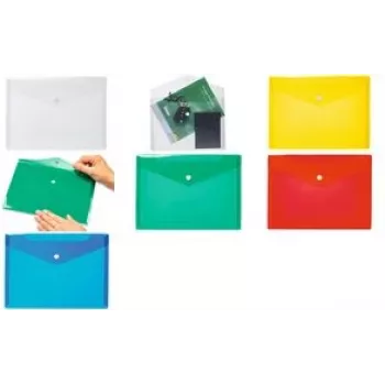 Carpeta de documentos Herma 20050 A5 polipropileno (PP) con cierre de botón a presión, 250 x 180 mm