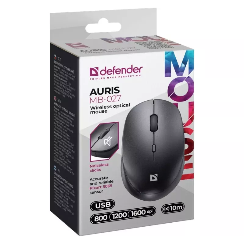 Ratón inalámbrico DEFENDER AURIS MB-027 interfaz