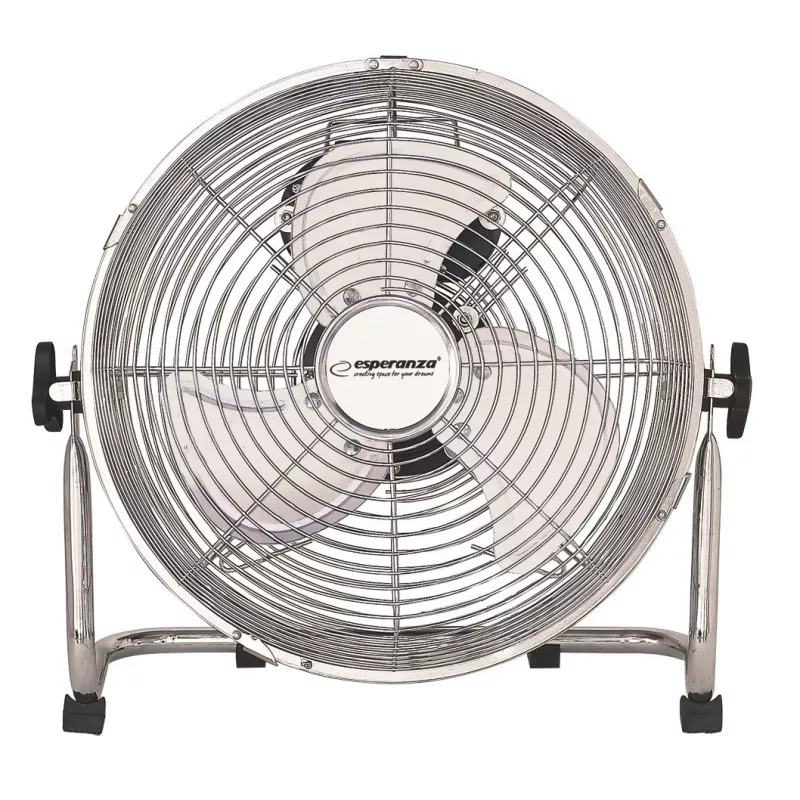 Ventilador de mesa ESPERANZA EHF005 Scirocco 12 pulgadas – 3 velocidades, 36 cm de diámetro, cromado, 50 W