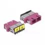 Acoplador de fibra óptica DeLOCK 86896 SC dúplex hembra a SC dúplex hembra multimodo violeta