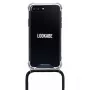 Collar para teléfono Lookabe para iPhone 7/8 Plus — cadena dorada, funda negra