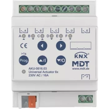 MDT Battery-0616.03 actuador universal 6 canales 4TE REG 16A 230VAC 100µF 15EVG (Battery-0616.03)