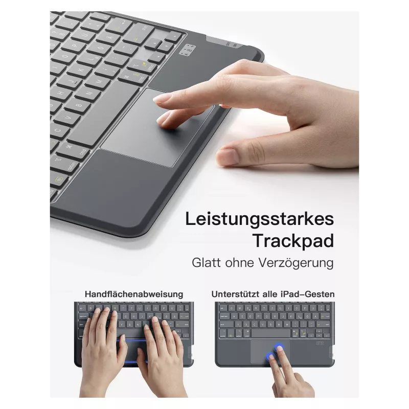 inateck teclado iPad 11 iPad 10. Gen. Kom. QWERTZ gris