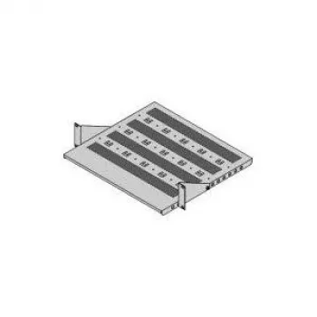 Soporte para dispositivos de 19, superficie de apoyo 430 x 250 mm, RAL7021 (26.10.3005)