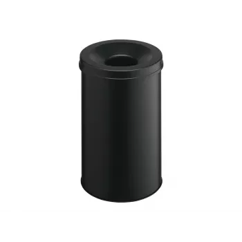Papelera redonda de acero negra Durable 330601