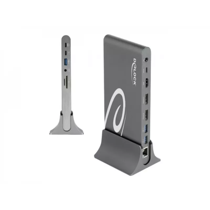 Base de acoplamiento DeLOCK USB Type-C DP 1.4 Triple 4K Display
